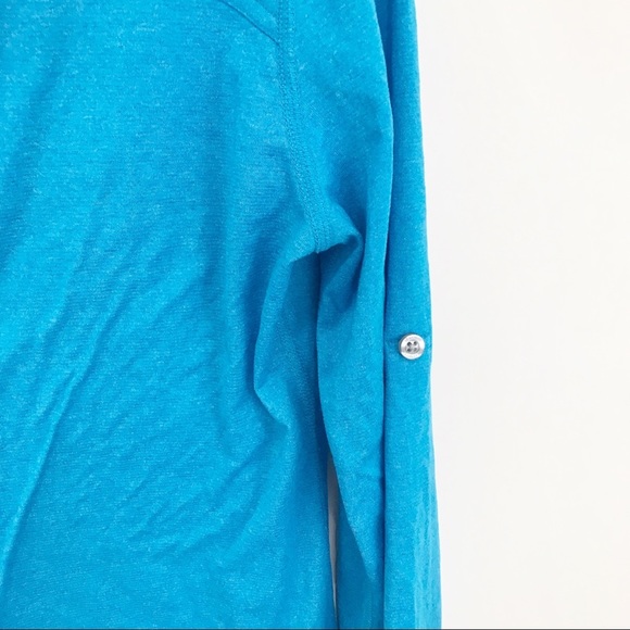 MARMOT Henley Top Shirt w/Pockets & Hood Blue Size XS - Picture 6 of 9